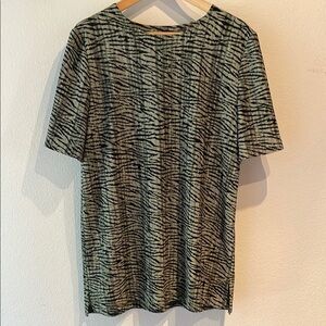 Bobbie Brooks Animal Tiger Print Blouse, Size L